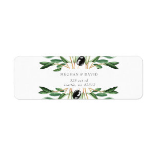 Rustic Modern Geometric Olive Branches Wedding