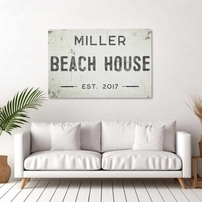 Rustic Modern Industrial Farmhouse Beach House Canvas Print (Rustic Modern Industrial Farmhouse Beach House Stretched Canvas Wall Art)