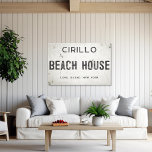 Rustic Modern Industrial Farmhouse BeachHouse City Canvas Print<br><div class="desc">Elevate your living space with our exquisite stretched canvas industrial farmhouse beach house sign, where timeless charm meets modern farmhouse aesthetics. This art piece effortlessly combines rustic elegance with an industrial edge, featuring a faux cracked and distressed off-white background that exudes a sense of history through chipping paint and weathered...</div>
