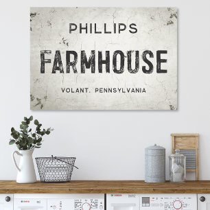 Rustic Modern Industrial Farmhouse City Sign