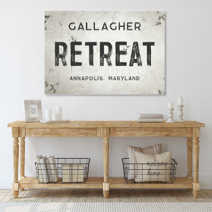 Rustic Modern Industrial Farmhouse Retreat City Canvas Print