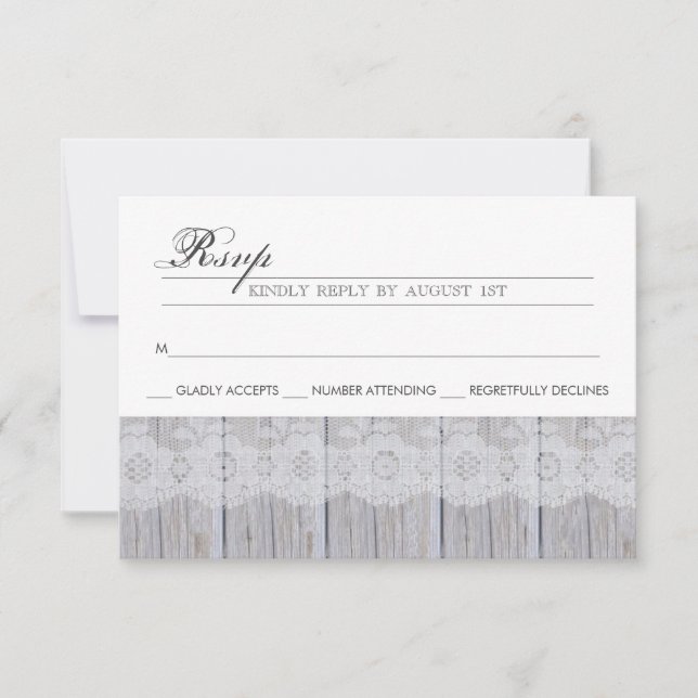 Rustic Modern RSVP Card (Front)