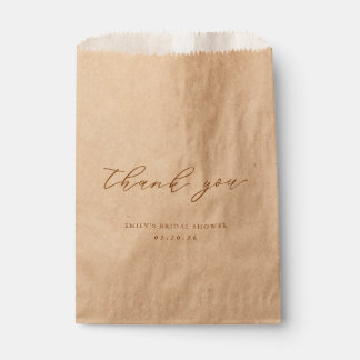 Rustic Modern Terrecotta Autumn Bridal Shower Favour Bags