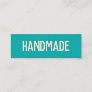 Rustic modern turquoise handmade gifts seller mini business card