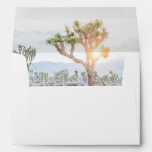 Rustic Modern Typography Joshua Tree Boho Wedding Envelope