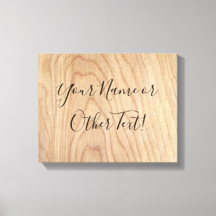 Rustic Modern Unfinished Wood Pattern Printed Canvas Print