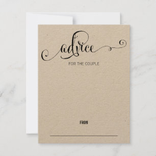 Rustic Modern We Do Script Wedding Advice Card