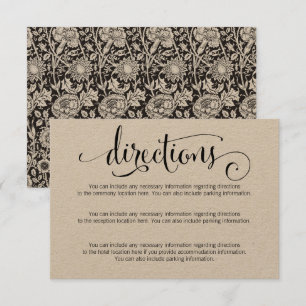 Rustic Modern We Do Wedding Directions Card