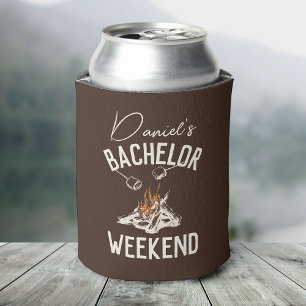 Rustic Modern Weekend in the Woods Bachelor Party Can Cooler