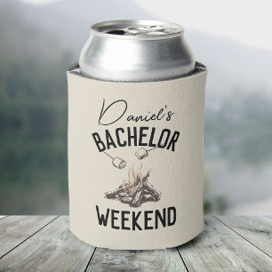 Rustic Modern Weekend in the Woods Bachelor Party Can Cooler