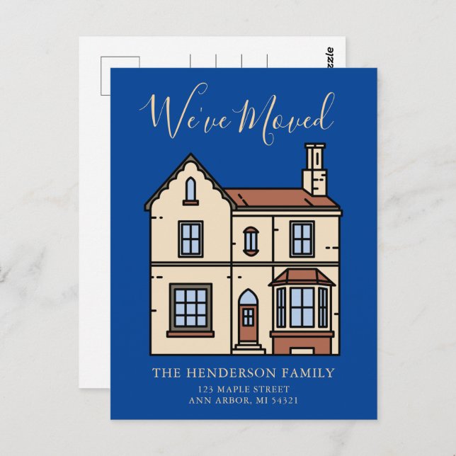 Rustic Modern We've Moved Moving Announcement Postcard (Front/Back)