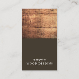 Rustic Modern Woodworker Carpenter Wood Business Card
