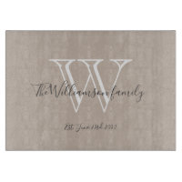 Rustic Monogram Family Name Initial Date Cool Chic