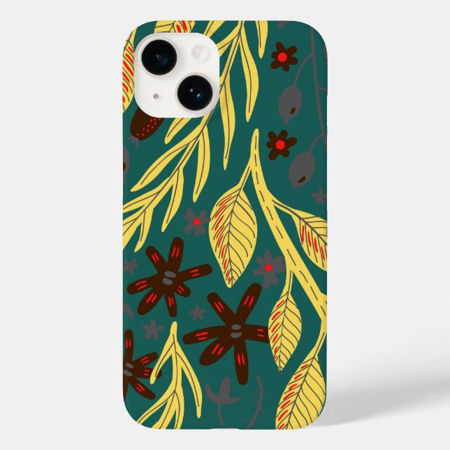 Rustic Monogram Floral  Case-Mate iPhone Case (Back)