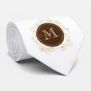 Rustic Monogram Groomsman Wedding Tie
