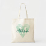 Rustic monogram heart bridesmaid wedding tote bags<br><div class="desc">Personalised monogram bridesmaid tote bag with vintage watercolor heart. Romantic love symbol water colour painting design with elegant script calligraphy typography. Cute monogrammed gift idea for stylish bride to be and bride's entourage. Personalise this pretty name initial template for brides crew / team. Create your own for trendy brides maids,...</div>