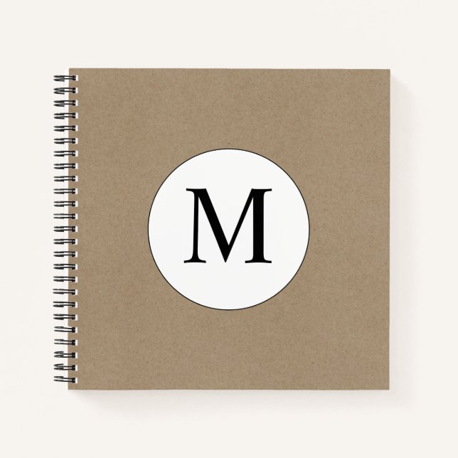 Rustic Monogram Notebook (Front)