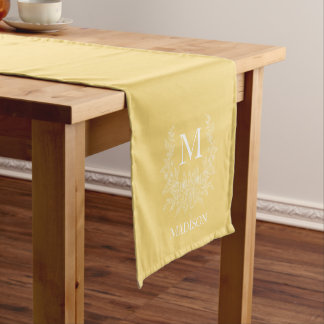 Rustic Monogram Personalised Initial  Short Table Runner