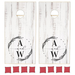 Rustic Monogram Wedding Guest Book Alternative
