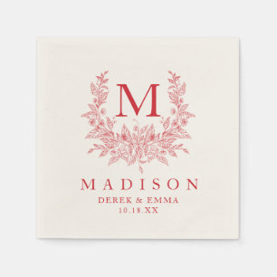 Rustic Monogram Wedding Napkins