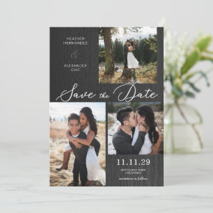 Rustic Moody Photo Save The Date