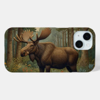 Rustic moose boho woodland forest greenery 