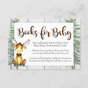Rustic Moose Books for Baby Card