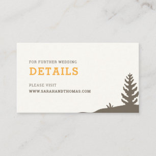 Rustic Moose Outdoor Wedding Website Enclosure Card