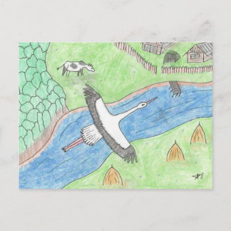 "Rustic motifs" Holiday Postcard