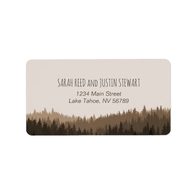 Rustic Mountain address label standard size (Front)