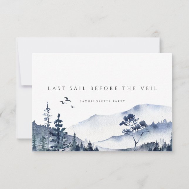 Rustic Mountain Boho Bachelorette Weekend Card (Front)