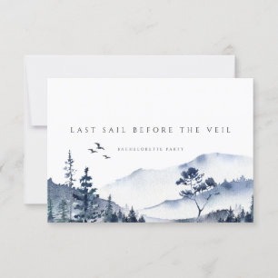 Rustic Mountain Boho Bachelorette Weekend Card