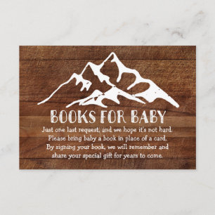 Rustic Mountain - Books for Baby Insert Card