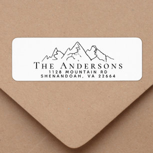Rustic Mountain Family Return Address