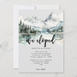 rustic mountain forest we eloped invitation
