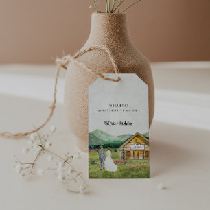 Rustic Mountain Forest Wedding Thank You Gift Tags