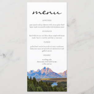 Rustic Mountain Menu Cards