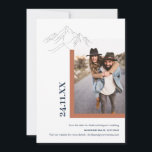 Rustic Mountain Nature Outdoor Photo Burnt Orange Save The Date<br><div class="desc">Can be fully customised to suit your needs. © Gorjo Designs. Made for you via the Zazzle platform. // Note: photo used is a placeholder image only. You will need to replace with your own photo before ordering/printing. If you need help with this please contact me. // Need help customising...</div>