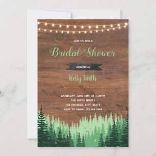 Rustic mountain party invitation