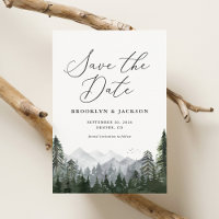 Rustic Mountain Pine Tree Wedding