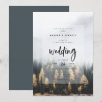 Rustic Mountain Pine Trees Fall Forest Wedding