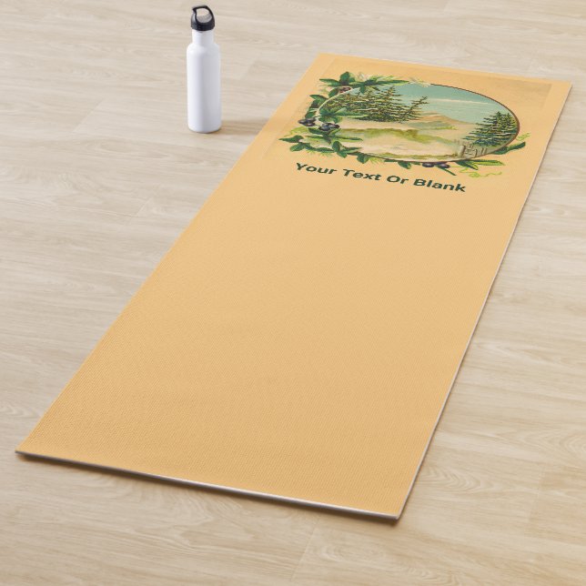 Rustic Mountain Scene Yoga Mat (In Situ)