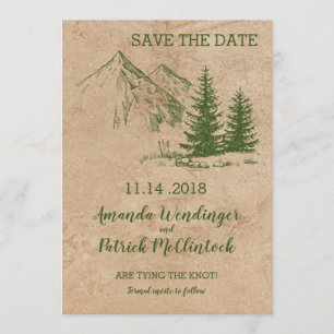 Rustic Mountain Scenic Save the Date