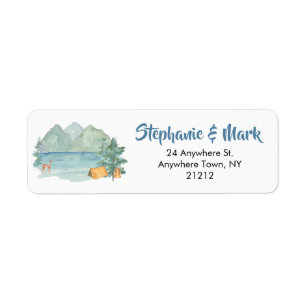 Rustic Mountain Watercolor Adventure Begin Wedding