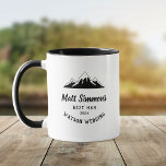 Rustic Mountain Wedding Best Man Gift Modern Cool Mug<br><div class="desc">Cool gift for your Best Man: This stylish mug with a modern rustic mountain range design,  your custom name and the year of the wedding as well as the names of the event.</div>