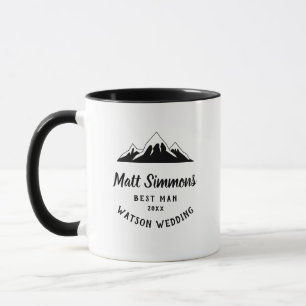 Rustic Mountain Wedding Best Man Gift Modern Cool Mug