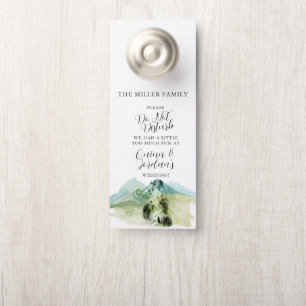 Rustic Mountain Wedding   Double Sided Door Hanger