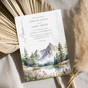 Rustic Mountain Wedding  Invitation