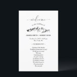 Rustic Mountain Wedding Program<br><div class="desc">Beautiful MOUNTAIN WEDDING program paper sheet design featuring a sketched mountain motif and a big "welcome" in an elegant script as well as the wedding program details for you to personalise.</div>