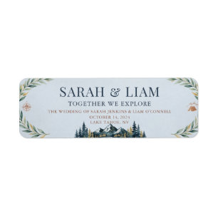 Rustic Mountain Wedding Return Address